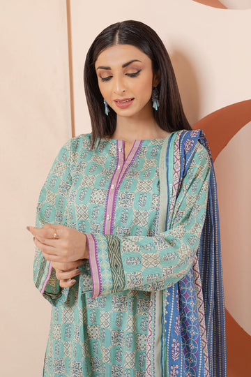 Bonanza Satrangi Blue Lawn Suit Ssk223p32 Eid Pret 2022 Online Shopping